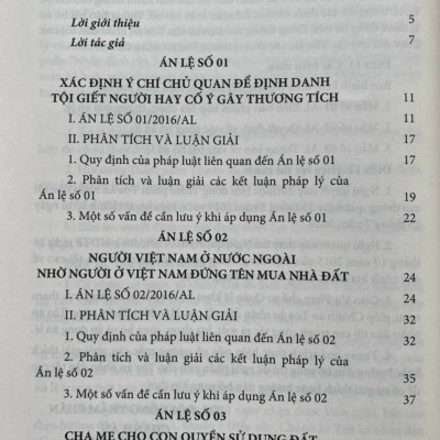 Án Lệ Việt Nam- Phân Tích và Luận Giải tập 1: Từ án lệ số 1 đến án lệ số 43