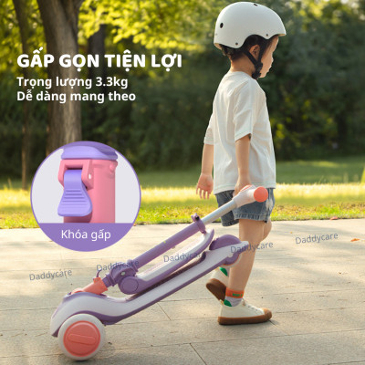 Xe Scooter Mideer, xe trượt cao cấp gấp gọn có ghế ngồi cho bé