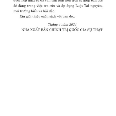 Luật tài nguyên, môi trường biển và hải đảo năm 2015 (sửa đổi, bổ sung năm 2018, 2023)