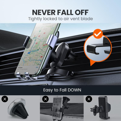 Ugreen UG10131LP274TK 4.7 - 7inch Màu Xám Giá đỡ điện thoại trên xe hơi - HÀNG CHÍNH HÃNG