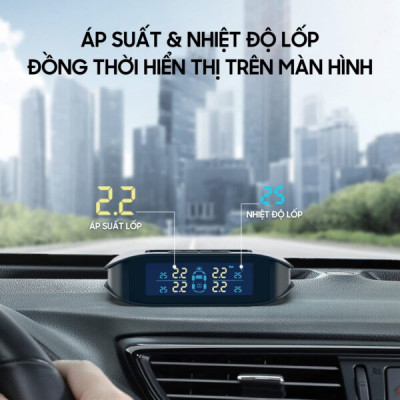 Cảm biến áp suất lốp ô tô Lifepro L638 Hàng chính hãng