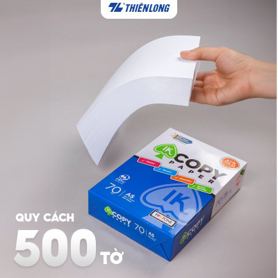 Combo 10 Ream giấy A5 70 gsm IK Copy (500 tờ) - Hàng nhập khẩu Indonesia hàng nguyên thùng tiện lợi hơn