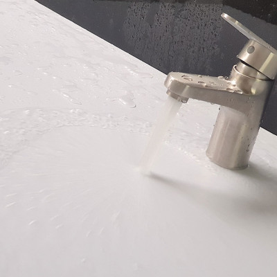 Vòi Lavabo Nóng Lạnh Inox SUS 304 Eurolife EL-LAVEN 02 (Trắng Vàng)