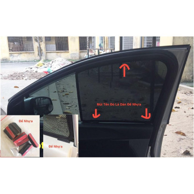 Rèm che nắng nam châm cho xe Honda Jazz, bộ 4 tấm cho 4 cửa, hàng loại 1 cao cấp nhất, vừa khít kính
