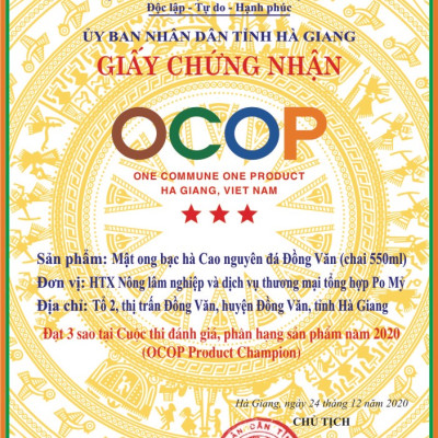 MẬT ONG BẠC HÀ PO MỶ OCOP HÀ GIANG CHÍNH HÃNG 500ML, MẬT ONG BẠC HÀ NGUYÊN CHẤT ĐẶC SẢN HÀ GIANG