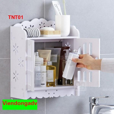 Tủ nhà tắm chống thấm nước - Kệ lắp ráp treo tường nhà tắm TNT01 - Nội thất lắp ráp