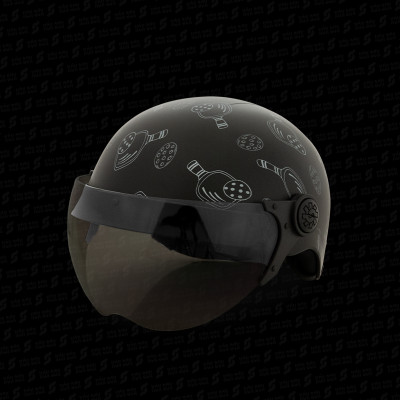 Mũ bảo hiểm có kính hoa văn NÓN SƠN chính hãng BKP-ĐN122