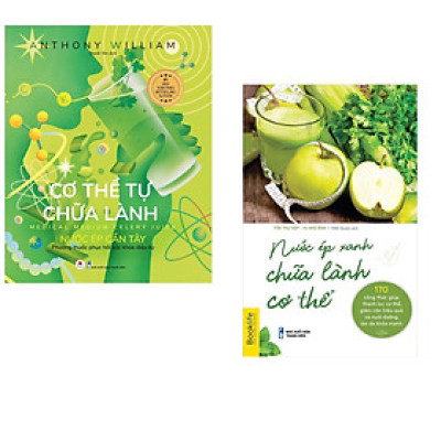 Combo Sách Sức Khỏe Dinh Dưỡng Hay: Cơ Thể Tự Chữa Lành: Nước Ép Cần Tây  + Nước Ép Xanh Chữa Lành Cơ Thể (Bí quyết ăn xanh / sống lành / trẻ hóa bản thân ) - Tặng Kèm BookMmark Happy Life 
