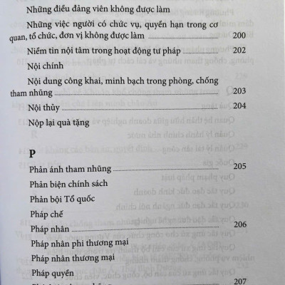 Thuật Ngữ Nội Chính Phòng, Chống Tham Nhũng Và Cải Cách Tư Pháp