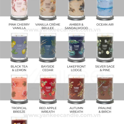 Nến ly tròn sáp đậu nành Yankee Candle size L (567g) - Smoked Vanilla & Cashmere