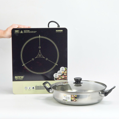 Bếp Điện Từ Đơn Đa Năng Bennix BN-266iH Công Suất 2000W Tặng Kèm Nồi Lẩu- Hàng Chính Hãng