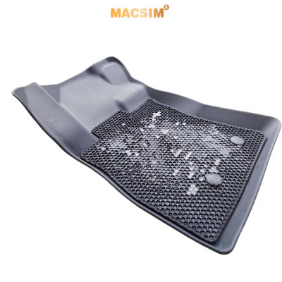 Thảm 2 lớp (sd3) dạng lưới lục giác cho Mitsubishi Attrage 2023+  bề mặt cao su siêu sạch nhãn hiệu Macsim