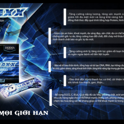 DMAXX thức uống bổ sung vitamin năng lượng có đường DAMODE 21 gói dùng thử màu xanh