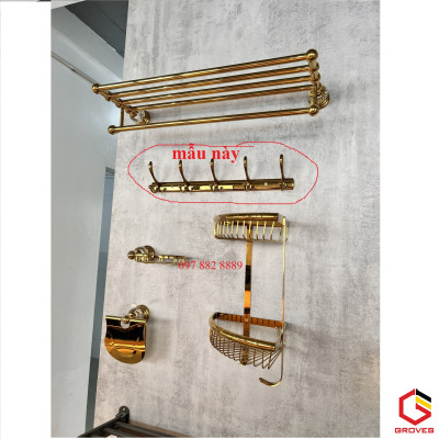 Móc treo mạ vàng cao cấp nhập khẩu (xin xem video sản phẩm): đẹp sang trọng, quý phái