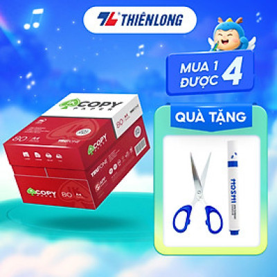Combo 5 Ream giấy A4 80 gsm IK Copy (500 tờ) - Hàng nhập khẩu Indonesia Hàng nguyên thùng chất lượng cao