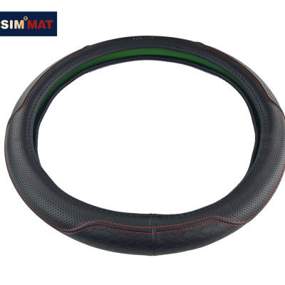 Bọc vô lăng cao cấp Macsim mã L612 mới chất liệu da thật - Khâu tay 100% size M màu đen