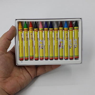 Bộ 2 Viết Sáp Màu Chó Đốm BS-005 (12 Màu) - Mẫu Bao Bìa Màu Hồng