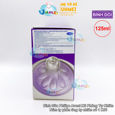 Bình sữa mô phỏng tự nhiên mới hiệu Philips Avent  cho trẻ từ 0 tháng tuổi (125ml-đôi)_SCY900.02