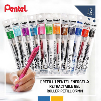 Hộp 12 Ruột bút nước energel Pentel LR7 màu xanh 0.7mm
