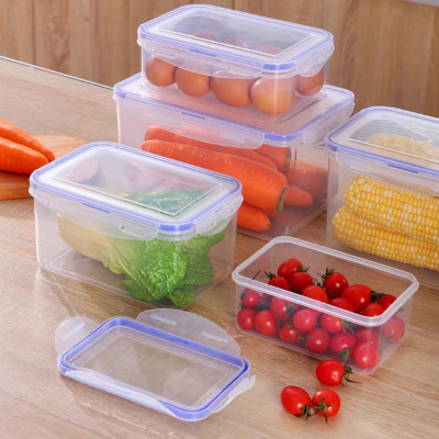 Bộ Hộp Đựng Thực Phẩm Có Nắp Đậy Gài Khóa Gioong Silicon Kín Chắc Chắn - Sét 3 Hộp Đựng Thực Phẩm Cao Cấp Để Tủ Lạnh Bảo Quản Thức Ăn 