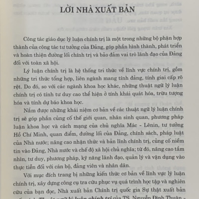 Sách - Thuật ngữ lý luận chính trị
