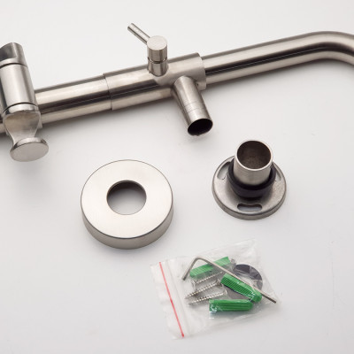 Bộ sen cây tắm đứng nóng lạnh Inox SUS 304 Eurolife EL-S909 (Trắng vàng)