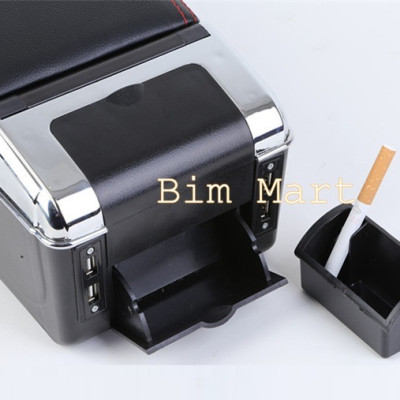 Hộp tỳ tay dành cho xe Toyota Rush/Avanza tích hợp 7 cổng USB, bọc da cao cấp