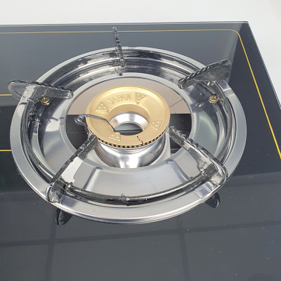 Bếp Ga Đôi Raiden RD-369 Mặt Kiếng Cường Lực Đầu Đốt Đồng Khung Inox Bền Bỉ (Hoa Văn Ngẫu Nhiên)-Hàng Chính Hãng