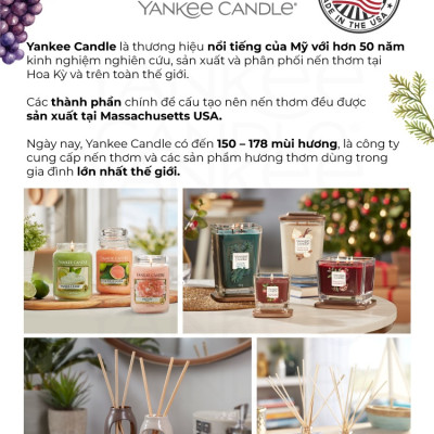 Nến ly vuông Elevation Yankee Candle size S - Rose Hibiscus (96g)