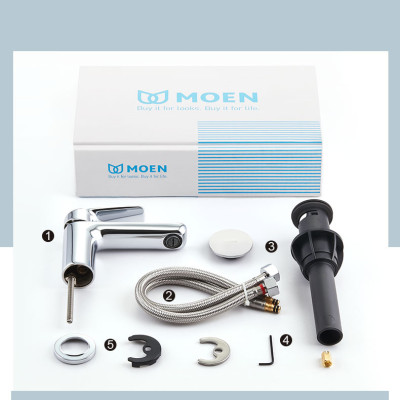 Vòi chậu lavabo nóng lạnh xả ty Moen- GN10122