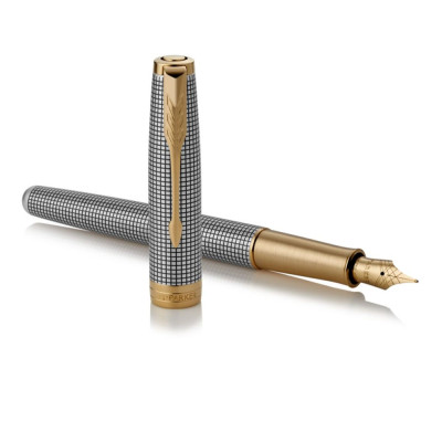 Bút máy cao cấp Parker Sonnet STR Silver GT 18K GB-1931490