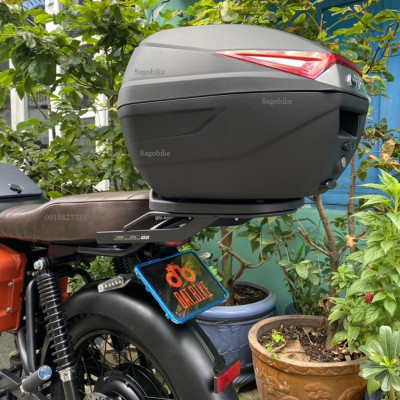 Thùng Givi C30N kèm đế gắn cho xe máy điện Datbike Weaver 200, bộ thùng bao gồm baga cho Weaver 200