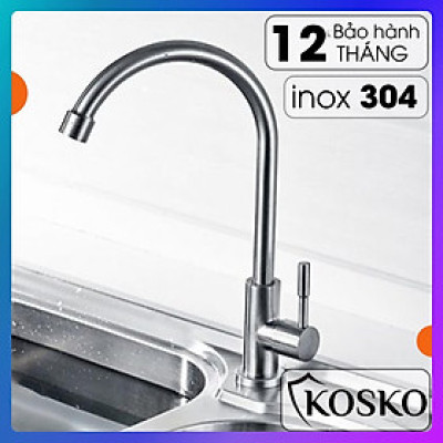 Vòi nước rửa chén inox 304 cắm chậu Lạnh Vòi rửa bát xoay 360 độ (Bảo hành 12 tháng - 1 đổi 1)