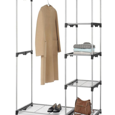 Tủ Quần Áo 2 Buồng 6 Ngăn Tiện Lợi, Tủ Vải 170cm Chất Lượng Cao Chắc Chắn, Vững Chãi - Hàng Chính Hãng miDoctor