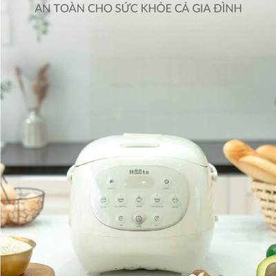 Nồi Cơm Điện Lòng Gốm 1,2L HAATZ CIM205 Công Suất 500W, 6 Chế Độ, Hẹn Giờ, Hàng Chính Hãng