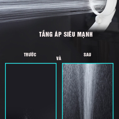 Vòi nước hoa sen áp lực Nhật bản, tiết kiệm nước, gật gù, cổ xoay 360 độ, có nút tắt mở Stop trên thân vòi tiện lợi Mihoco 122