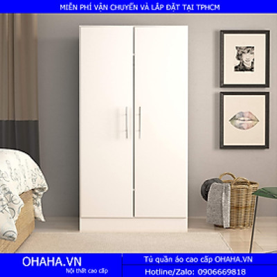 Tủ Quần Áo Gỗ Hiện Đại Hai Cánh Mở 01T-OHAHA
