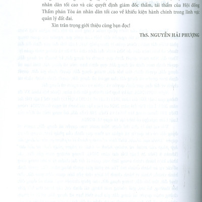 Kỹ Năng Giải Quyết Vụ Án Hành Chính Trong Lĩnh Vực Quản Lý Đất Đai Và Thực Tiễn Xét Xử Của Toà Án Nhân Dân - Tái Bản Lần Thứ Nhất, Có Sửa Đổi, Bổ Sung Theo Luật Đất Đai Năm 2024 