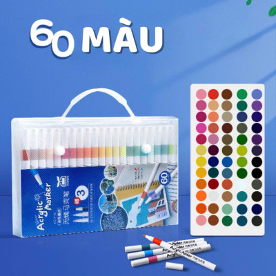 Bút Màu Acrylic Marker Tăng 50% Mực, Vẽ Trên Mọi Chất Liệu, Có Thể Vẽ Chồng Màu - HÀNG CHÍNH HÃNG MINIIN