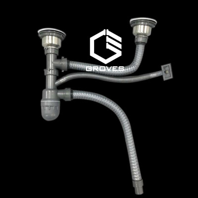 CHẬU RỬA BÁT, CHÉN INOX 2 HỐ LỆCH GRBC7843L