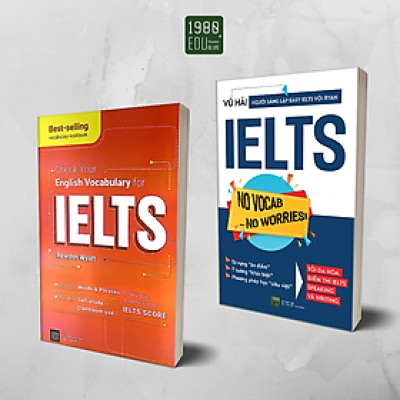 Combo Sách Chinh Phục Ielts (No Vocab - No Worries + Check Your English Vocabulary For Ielts) - Bản Quyền