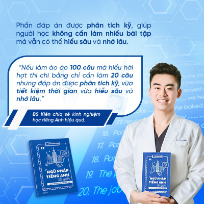 Sách Ngữ Pháp Tiếng Anh Tối Giản dành cho người mới bắt đầu - Tác giả BS. Đỗ Trung Kiên