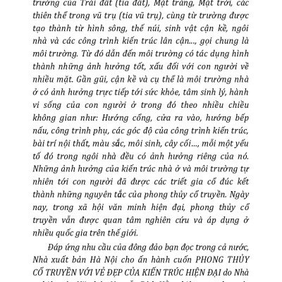 Phong Thủy Cổ Truyền Với Vẻ Đẹp Của Kiến Trúc Hiện Đại