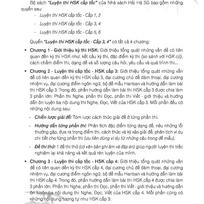 Luyện Thi HSK Cấp Tốc Cấp 3-4