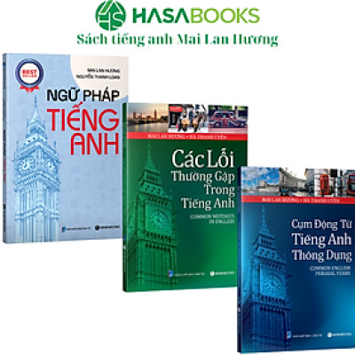 Combo 3 Cuốn Ngữ Pháp Tiếng Anh + Cụm Động Từ + Các Lỗi Thường Gặp