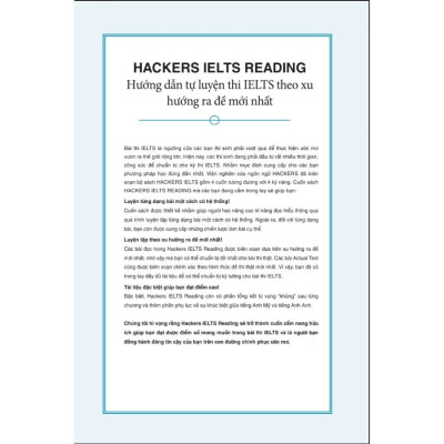 Combo 4 cuốn Hackers IELTS ( Listening + Reading + Speaking + Writing)