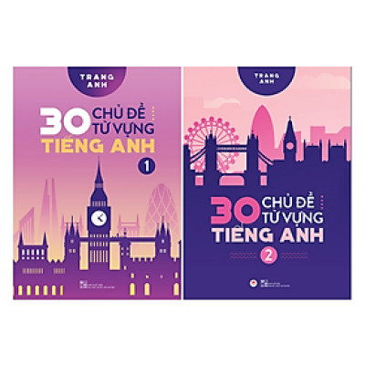 Combo 30 Chủ Đề Từ Vựng Tiếng Anh (2 Tập). Tặng kèm bút và sổ tay mini dễ thương.