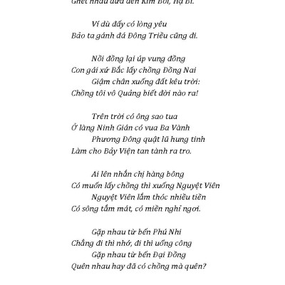 Ca Dao Việt Nam Tuyển Chọn 