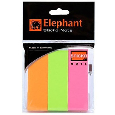 Giấy Ghi Chú Elephant 1x3 Inch 3 Màu OGP 159634