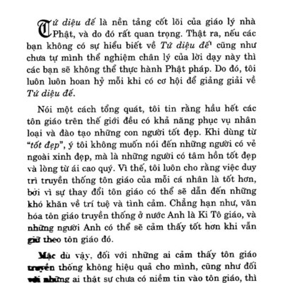 Tứ Diệu Đế - Nền Tảng Những Lời Phật Dạy